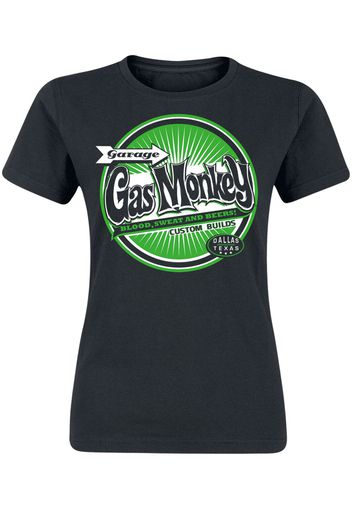 Gas Monkey Garage - Green bottle top - T-Shirt - Donna - nero