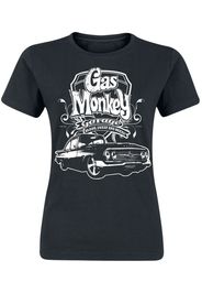 Gas Monkey Garage - Logo and car - T-Shirt - Donna - nero