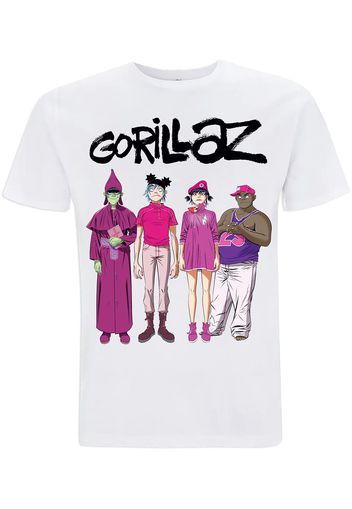 Gorillaz - Cracker Island Standing Group - T-Shirt - Uomo - bianco