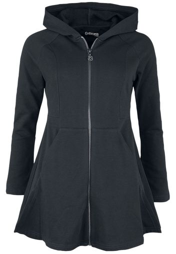 Gothicana by EMP - Flared hoodie with devil horns - Felpa jogging - Donna - nero