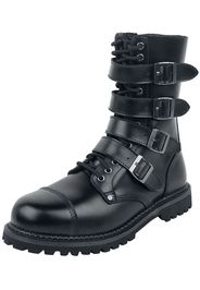 Gothicana by EMP - Black Boots with Lacing and Buckles - Stivali - Uomo - nero
