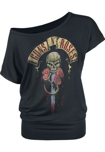 Guns N' Roses - Dripping Dagger - T-Shirt - Donna - nero