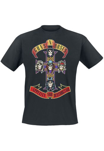 Guns N' Roses - Appetite For Destruction - Cover - T-Shirt - Uomo - nero