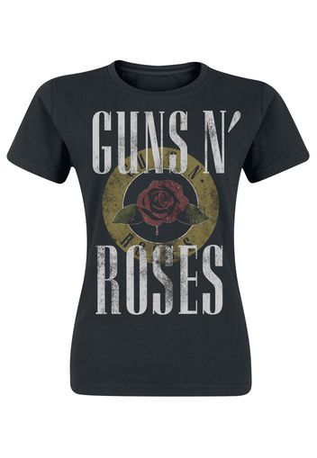 Guns N' Roses - Rose Logo - T-Shirt - Donna - nero