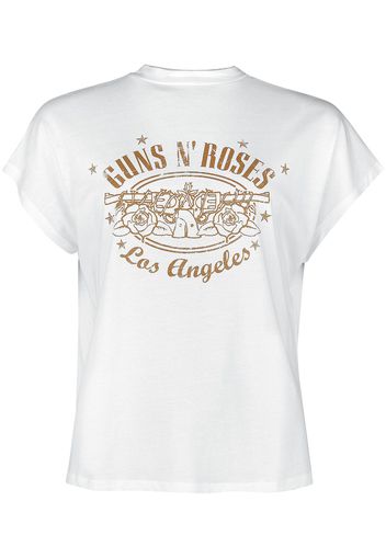 Guns N' Roses - Noisy May - Guns And Roses - T-Shirt - Donna - bianco