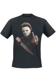 Halloween - Michael Myers - Middle Finger - T-Shirt - Uomo - nero