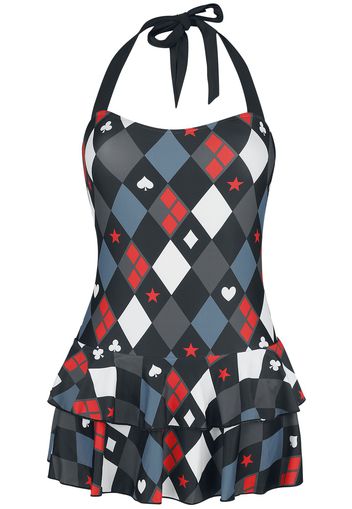 Harley Quinn - Diamond - Costume da bagno - Donna - multicolore