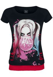 Harley Quinn - Mad Love - T-Shirt - Donna - nero rosso