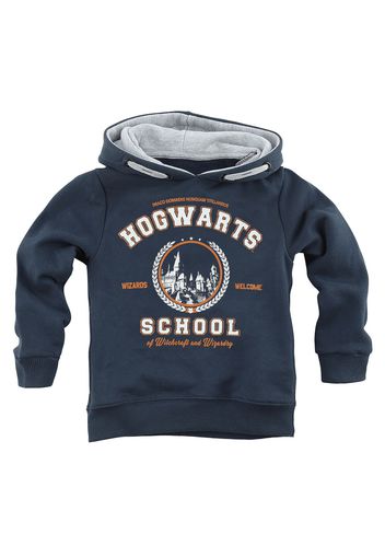 Harry Potter - Kids - Hogwarts School - Felpa con cappuccio - Unisex - blu navy