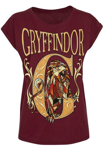 Harry Potter - Gryffindor - T-Shirt - Donna - bordeaux