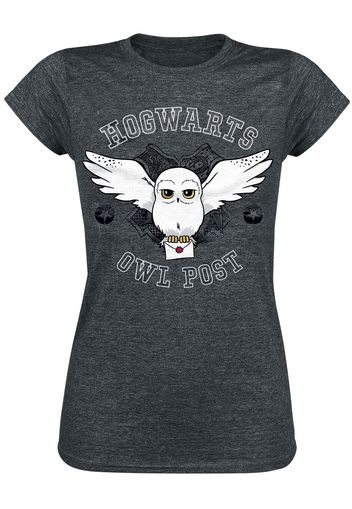 Harry Potter - Owl Post - T-Shirt - Donna - grigio scuro