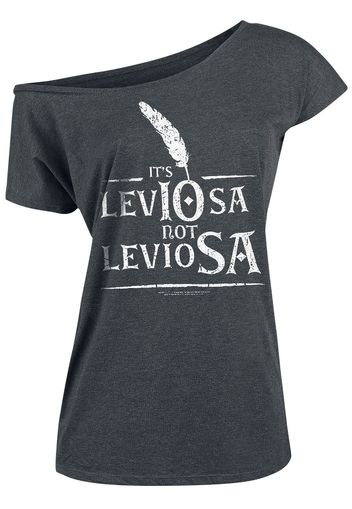 Harry Potter - Leviosa - T-Shirt - Donna - grigio scuro