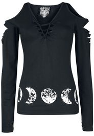 Heartless - Moonchild Long Sleeve Top - Maglia a maniche lunghe - Donna - nero