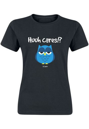 Huuh Cares!? -  - T-Shirt - Donna - nero