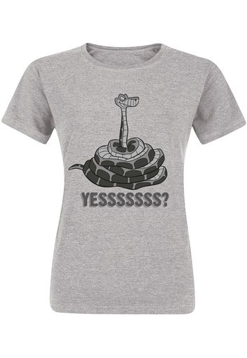 Il Libro della Giungla - Kaa Yesssssss - T-Shirt - Donna - grigio