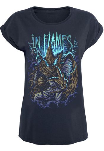 In Flames - Out Of Hell - T-Shirt - Donna - blu navy
