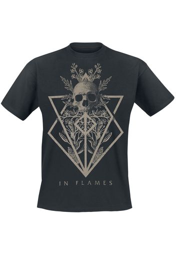 In Flames - Skull - T-Shirt - Uomo - nero