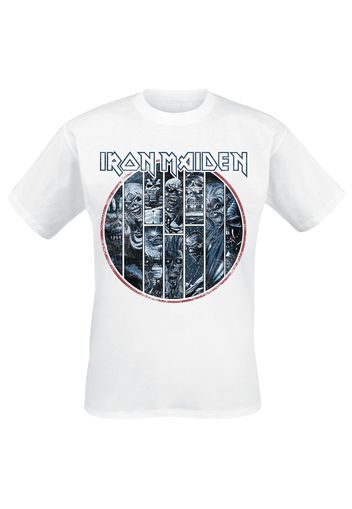 Iron Maiden - Ten Circles Eddie - T-Shirt - Uomo - bianco
