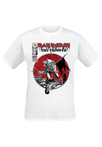 Iron Maiden - Iron Maiden x Marvel Collection - Trooper Comic - T-Shirt - Uomo - bianco