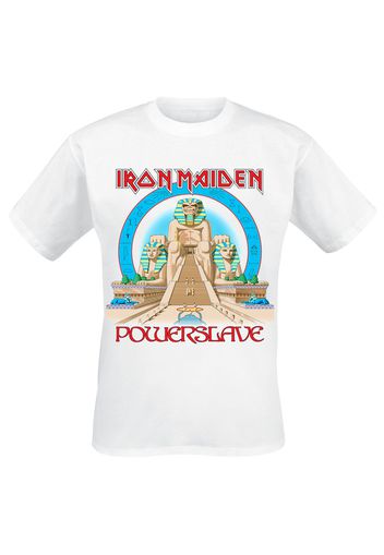 Iron Maiden - Powerslave World Slavery Tour 1984-1985 - T-Shirt - Uomo - bianco