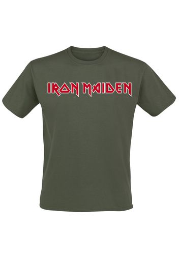 Iron Maiden - Logo - T-Shirt - Uomo - cachi