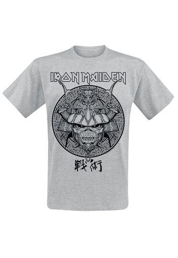 Iron Maiden - Samurai Eddie Black Graphic - T-Shirt - Uomo - grigio