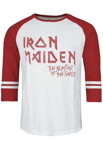 Iron Maiden - EMP Signature Collection - Maglia Maniche Lunghe - Uomo - panna rosso