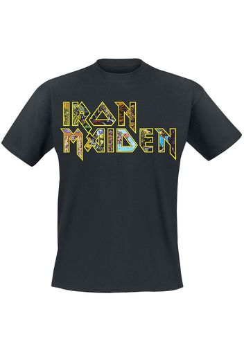 Iron Maiden - Eddies Logo - T-Shirt - Uomo - nero