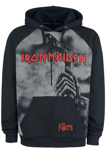 Iron Maiden - EMP Signature Collection - Felpa con cappuccio - Uomo - nero grigio