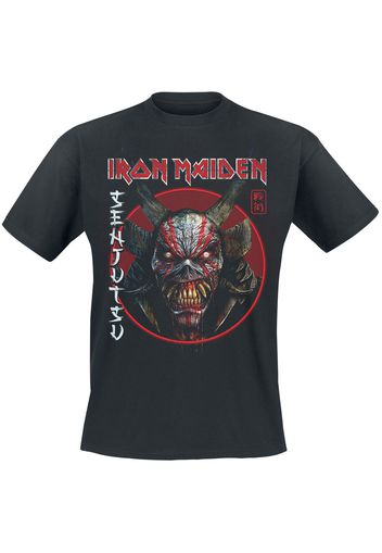 Iron Maiden - Senjutsu Eddie Face Circle - T-Shirt - Uomo - nero