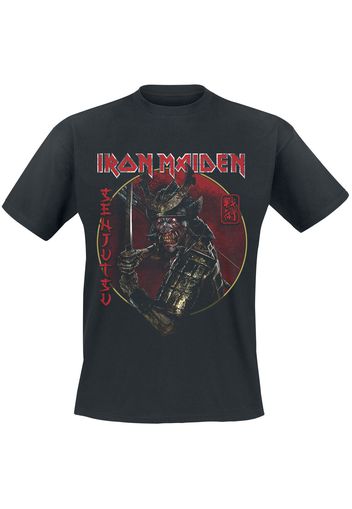 Iron Maiden - Senjutsu Eddie Gold Circle - T-Shirt - Uomo - nero