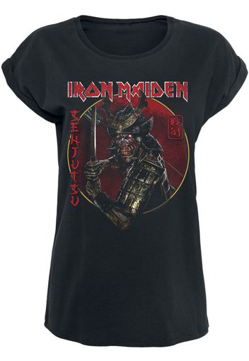 Iron Maiden - Senjutsu Eddie Gold Circle - T-Shirt - Donna - nero