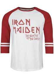 Iron Maiden - EMP Signature Collection - Maglia Maniche Lunghe - Uomo - panna rosso