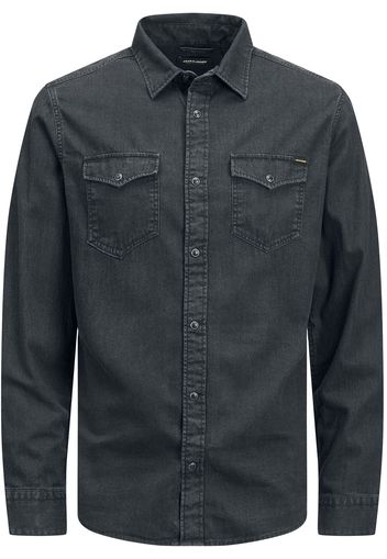 Jack & Jones - JJESHERIDAN SHIRT L/S NOOS - Camicia di jeans - Uomo - nero