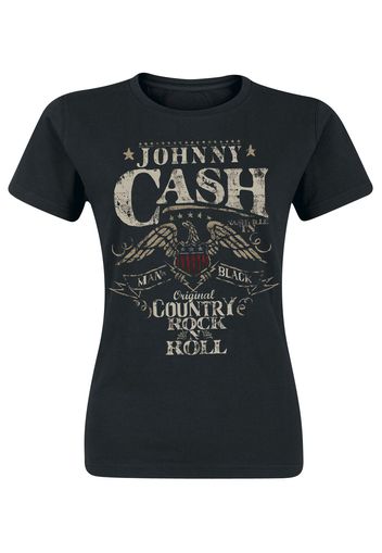 Johnny Cash - Rock 'n' Roll - T-Shirt - Donna - nero