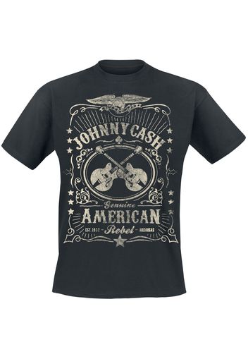 Johnny Cash - American Rebel - T-Shirt - Uomo - nero