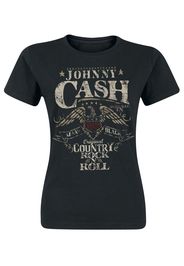 Johnny Cash - Rock 'n' Roll - T-Shirt - Donna - nero