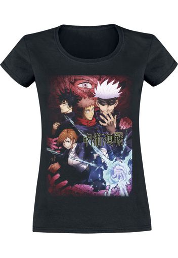 Jujutsu Kaisen - Poster - T-Shirt - Donna - nero