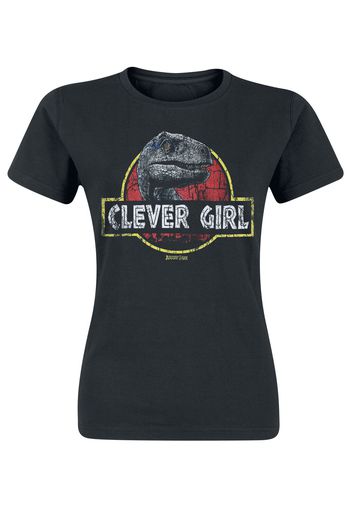 Jurassic Park - Clever Girl - T-Shirt - Donna - nero