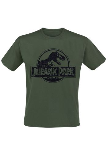 Jurassic Park - Logo - T-Shirt - Uomo - verde