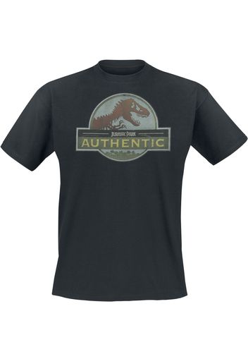 Jurassic Park - Authentic - T-Shirt - Uomo - nero