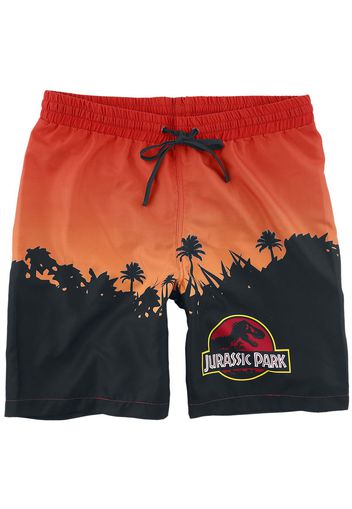 Jurassic Park - Jurassic Park Logo and Skyline - Bermuda - Uomo - multicolore