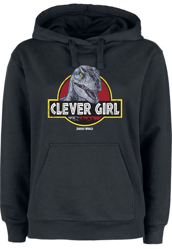 Jurassic Park - Clever Girl - Felpa con cappuccio - Donna - nero