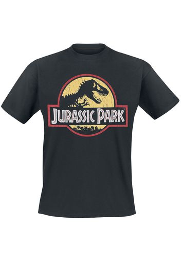 Jurassic Park - Classic Logo - T-Shirt - Uomo - nero