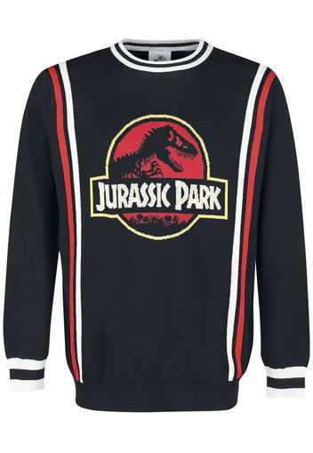 Jurassic Park - Retro Logo - Maglione - Uomo - multicolore