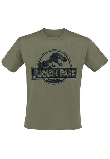 Jurassic Park - Logo - T-Shirt - Uomo - verde