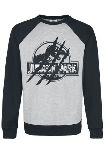 Jurassic Park - Attacked - Felpa - Uomo - grigio screziato nero