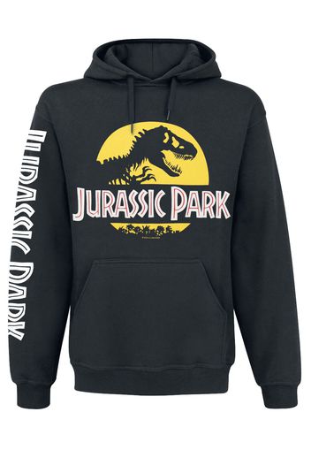 Jurassic Park - Logo - Felpa con cappuccio - Uomo - nero