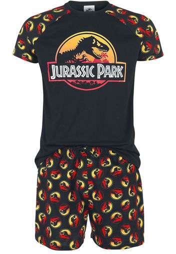 Jurassic Park - Logo - Pigiama - Uomo - nero