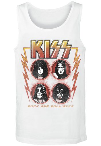 Kiss - Rock And Roll Over Lightning - Canotta - Uomo - bianco